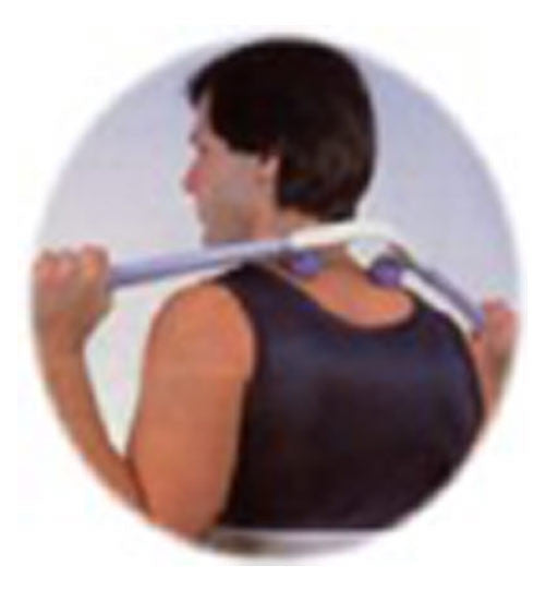 Brings quick relief to tired, aching back, neck, and shoulder
muscles! Helps to rejuvenate and revitalize muscle tone and
stimulate body’s energy by pressing

A cu-Pressure points as
in Shiatsu-like massage.

32 inches long, black and red.


The balls adjust to three widths.

Comes in a clam shell  package.
Acu-Masseur has millions of satisfied customers worldwide!!