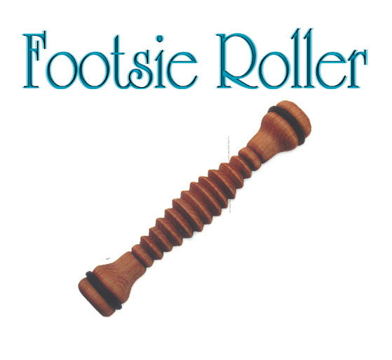 The Classic!
Roll the sole of the foot on the footsie roller to increase
circulation. Relieve tension. Relax foot muscles and
revitalize the body. The family of Body tools Footsie Rollers
are quality products made of  Kiln-dried Plantation Grown
Mahogany Each piece is hand-dipped in pure oil & beeswax.
Comes bagged with new 4 color header cards.

Sharp ridges and rubber o rings