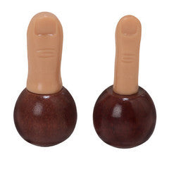 SHEMALA - FINGER PRESS MASSAGER
YOUR FEET & BODY NEVER HAD IT SO GOOD
Now you can give a soothing massage and unlike
fingers, this uniquely-shaped tool never gets tired.

Round balls to hold feel funny, and works too.

 

This product allows users to provide oneself or someone else with a targeted massage, stimulating just the right pressure points. 

  Its wooden ball handles are easy to hold, while the hard plastic finger enables pressing trigger points more effectively.


 